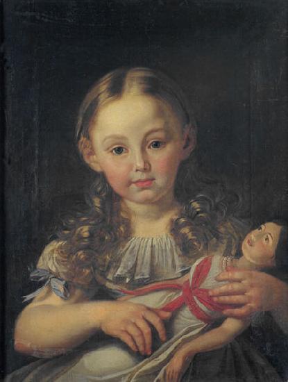 unknow artist Girl with a doll